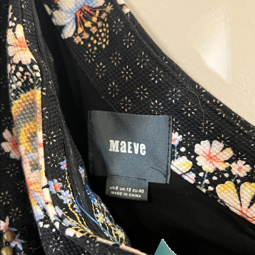 Maeve Black Floral One-Shoulder Dress - Picture 4 of 5